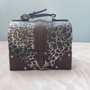 Y2K Leopard Print Jewelry Box Faux Purse